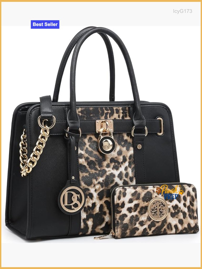 Large Structured Vegan Leather Work Tote With Wallet